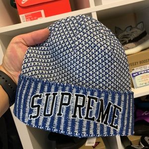 Supreme Fair Isle Beanie Blue 
